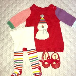 ⛄️ Baby Gap winter sweater dress set ☃️